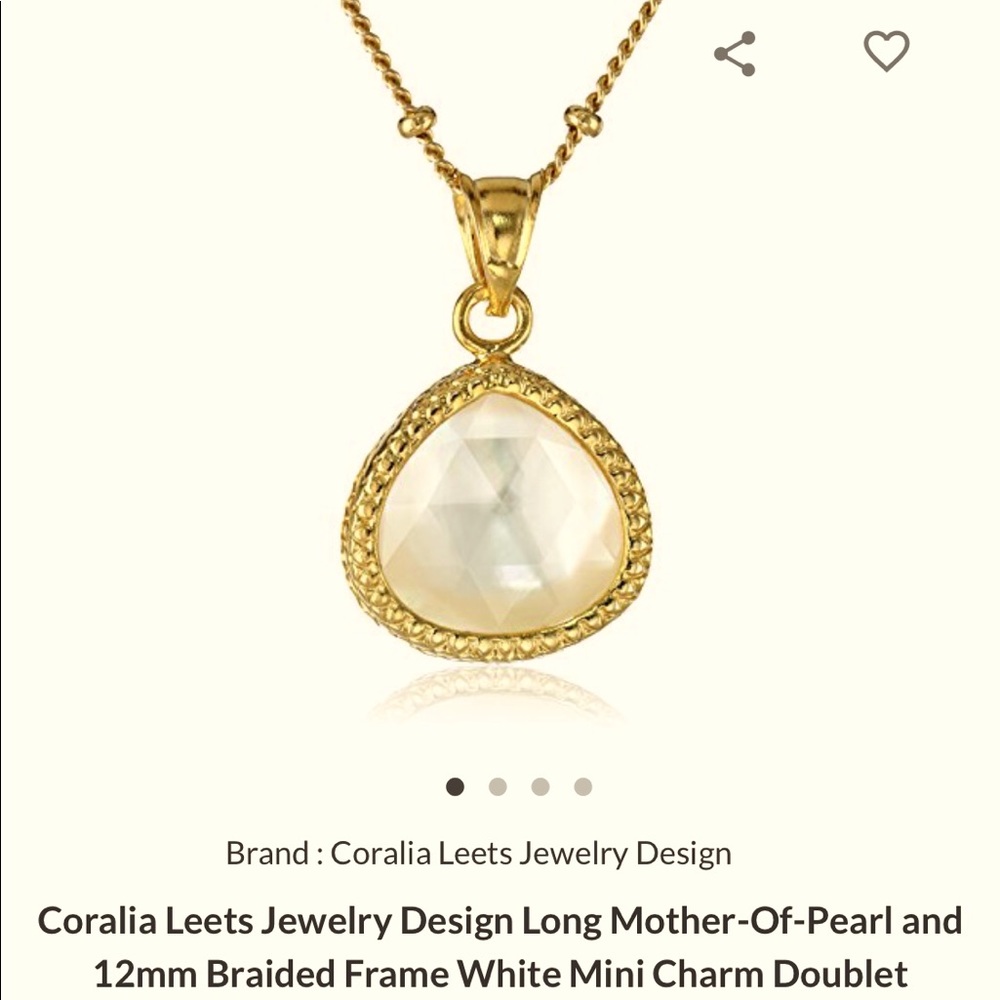 Coralia Leets mother of pearl drop necklace